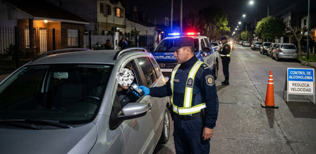 Control de alcoholemia: Tres conductores ebrios, 2,40 de alcohol en sangre y otro que ni pudo soplar